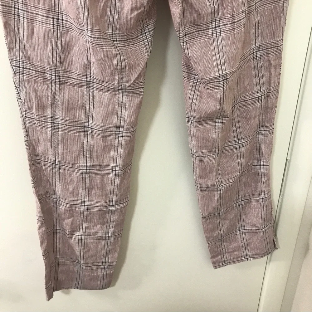 3/$15 Zara plaid linen blend trousers